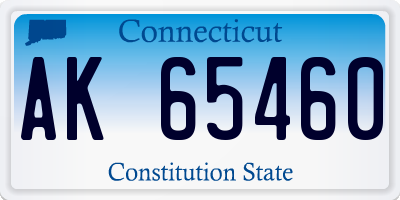 CT license plate AK65460