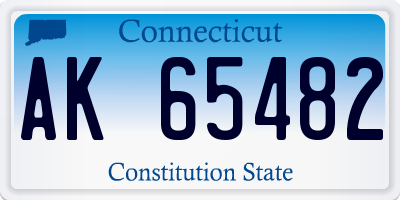 CT license plate AK65482