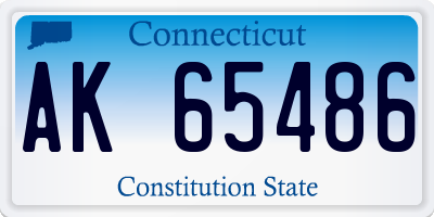 CT license plate AK65486