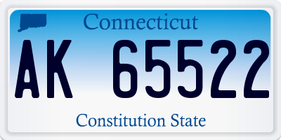 CT license plate AK65522