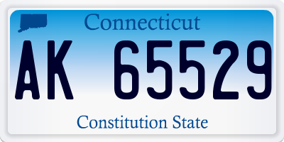 CT license plate AK65529