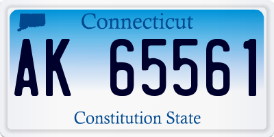 CT license plate AK65561