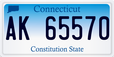 CT license plate AK65570