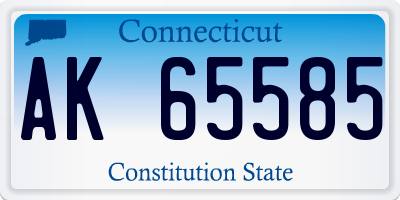 CT license plate AK65585