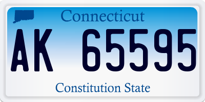 CT license plate AK65595