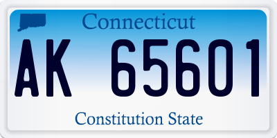 CT license plate AK65601
