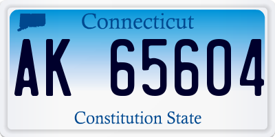 CT license plate AK65604