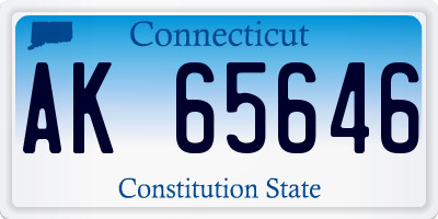 CT license plate AK65646