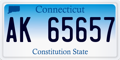 CT license plate AK65657
