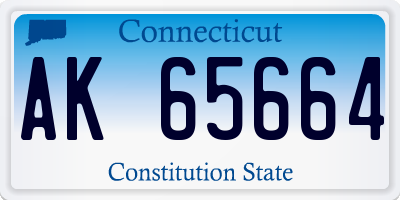 CT license plate AK65664
