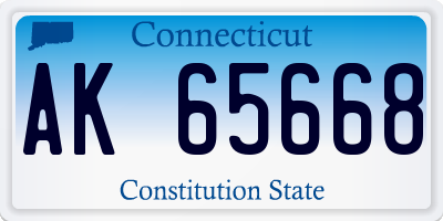 CT license plate AK65668