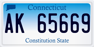 CT license plate AK65669