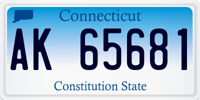 CT license plate AK65681