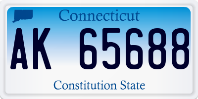 CT license plate AK65688