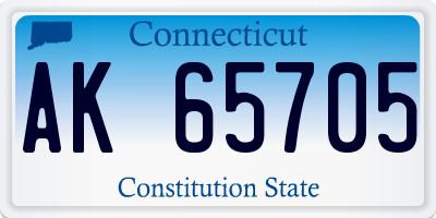 CT license plate AK65705
