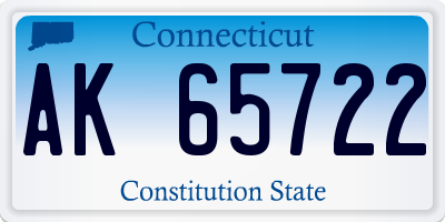CT license plate AK65722