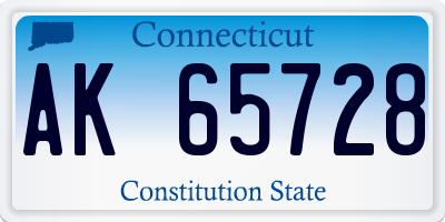 CT license plate AK65728