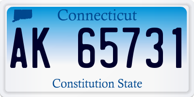 CT license plate AK65731