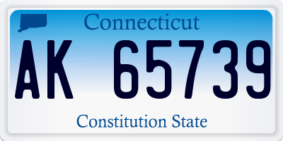 CT license plate AK65739