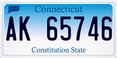 CT license plate AK65746