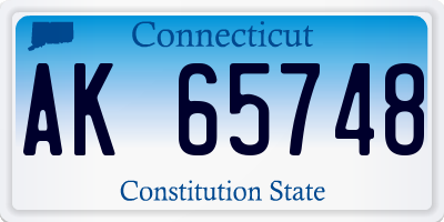 CT license plate AK65748