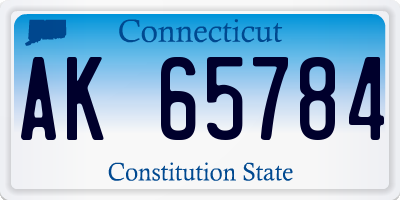CT license plate AK65784