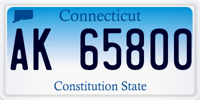 CT license plate AK65800