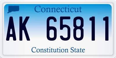 CT license plate AK65811