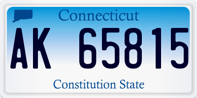CT license plate AK65815