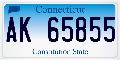 CT license plate AK65855