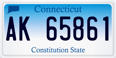 CT license plate AK65861