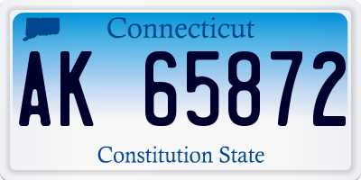 CT license plate AK65872