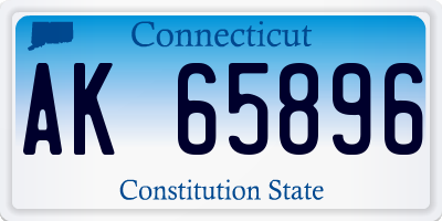 CT license plate AK65896