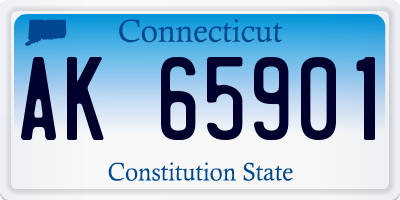 CT license plate AK65901