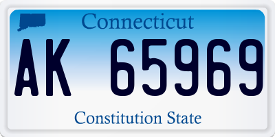 CT license plate AK65969
