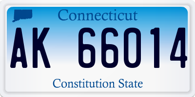 CT license plate AK66014