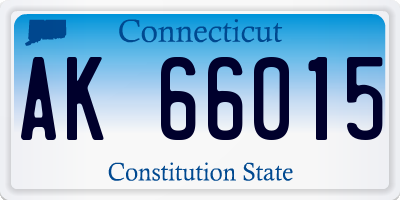 CT license plate AK66015