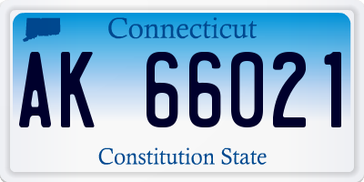 CT license plate AK66021