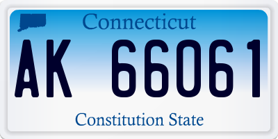 CT license plate AK66061
