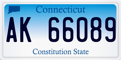 CT license plate AK66089