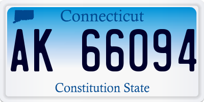 CT license plate AK66094