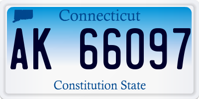 CT license plate AK66097