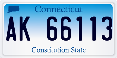 CT license plate AK66113