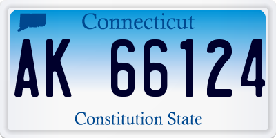 CT license plate AK66124