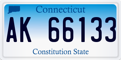CT license plate AK66133