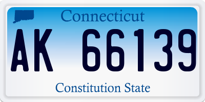 CT license plate AK66139