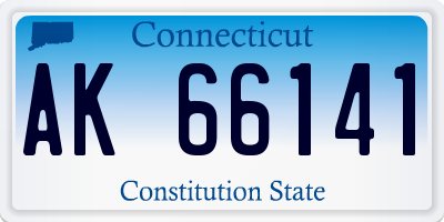 CT license plate AK66141
