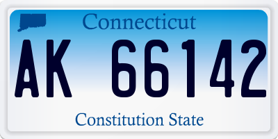 CT license plate AK66142