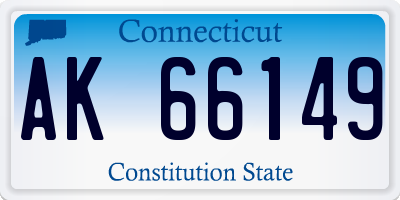 CT license plate AK66149