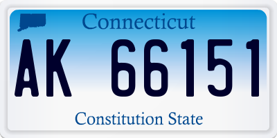 CT license plate AK66151